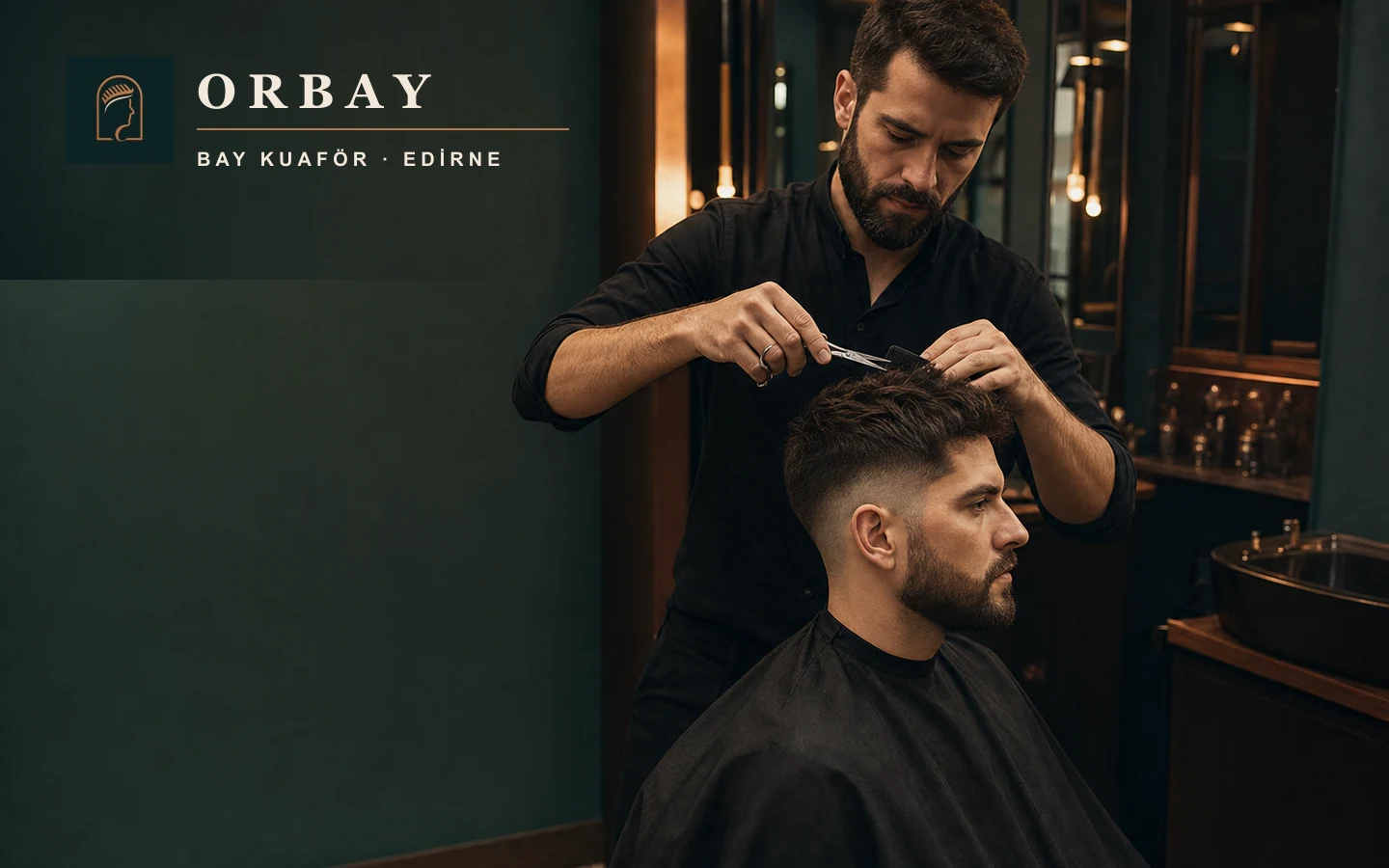 Orbay Bay Kuaför’de kişiye özel erkek saç kesimi