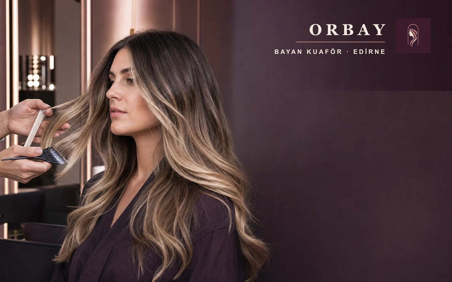 Orbay Bayan Kuaför’de profesyonel kesim ve fön